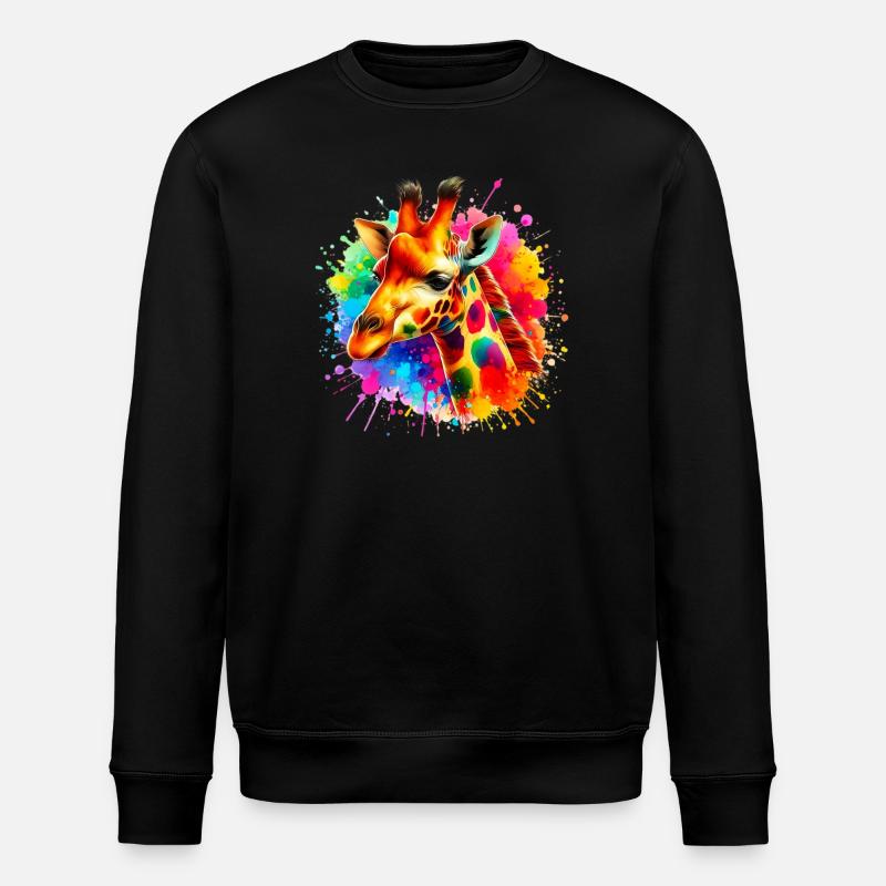 Giraffe - Stanley/Stella Unisex Bio-Sweatshirt ROLLER - Schwarz