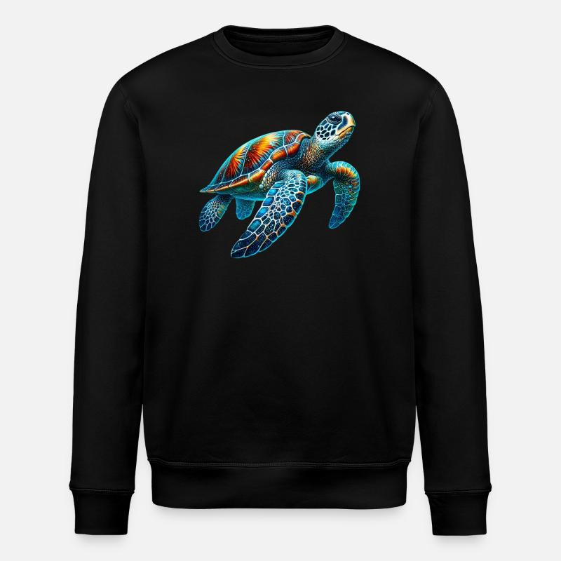 Schildkröte - Stanley/Stella Unisex Bio-Sweatshirt ROLLER - Schwarz