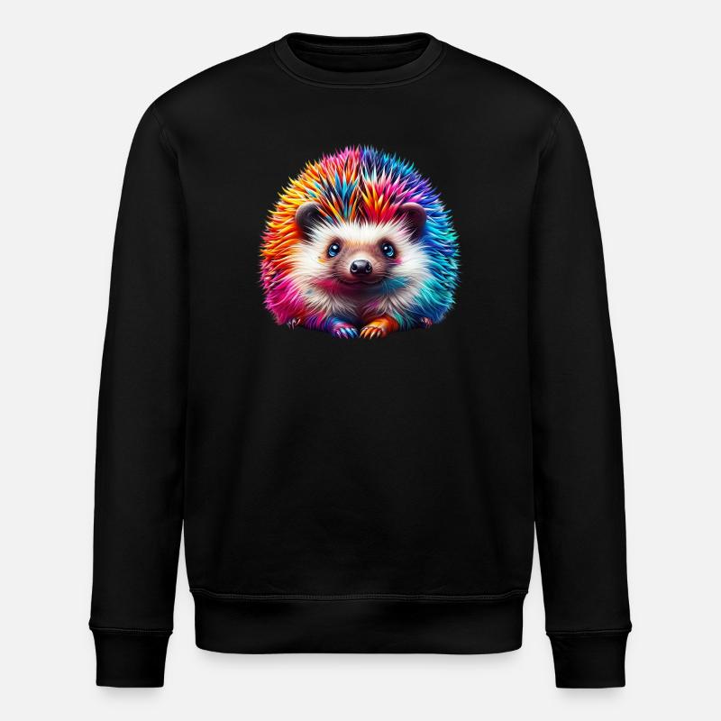 Hedgehog - Stanley/Stella ROLLER Unisex Organic Sweatshirt - black