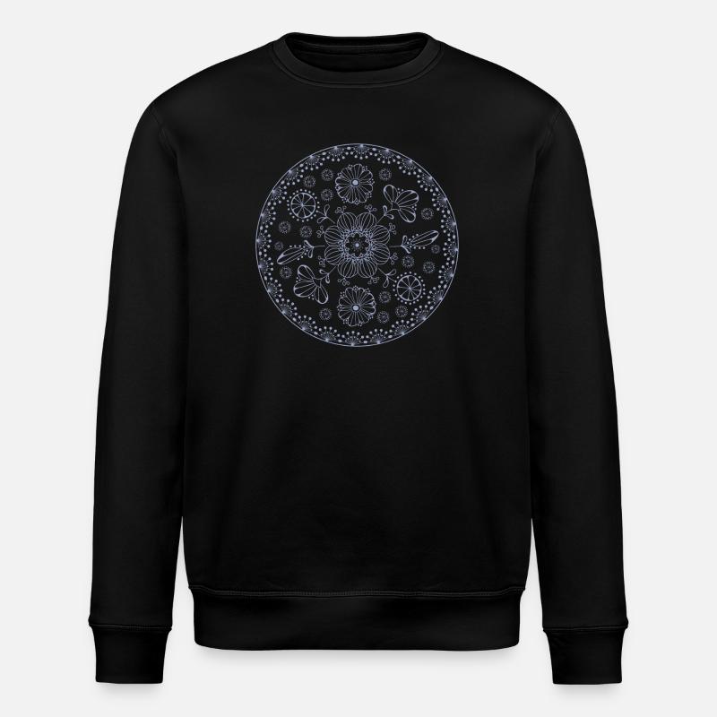 Floral pattern - Stanley/Stella ROLLER Unisex Organic Sweatshirt - black