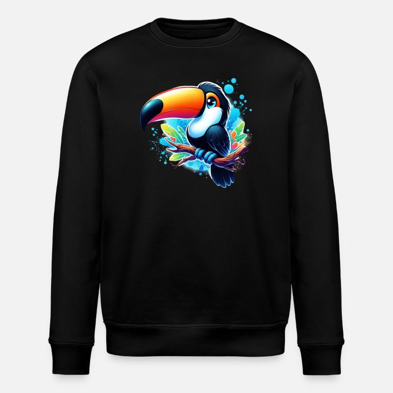 Toucan - Stanley/Stella ROLLER Unisex Organic Sweatshirt - black
