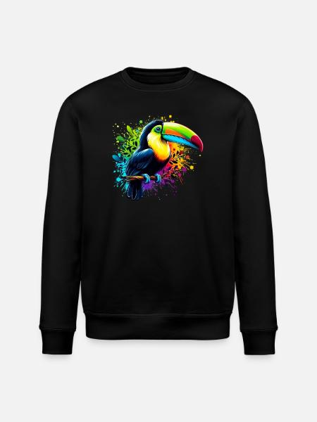 Toucan - Stanley/Stella ROLLER Unisex Organic Sweatshirt - black