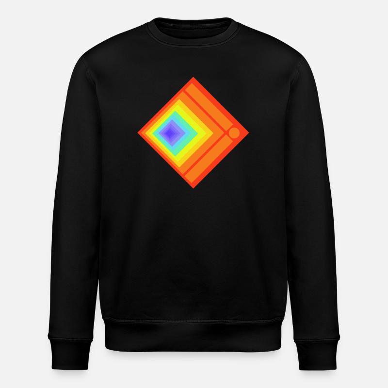 Geometric plays of colours and patterns - Stanley/Stella ROLLER Unisex Organic Sweatshirt - black