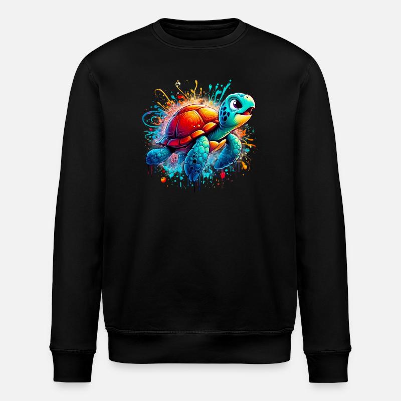 Schildkröte - Stanley/Stella Unisex Bio-Sweatshirt ROLLER - Schwarz