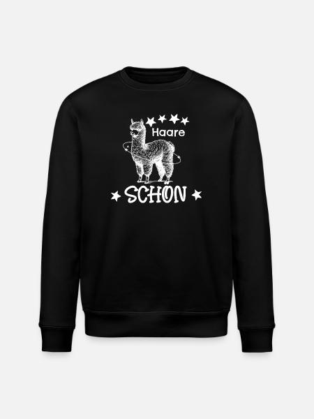 Witziges Alpaka süß - Stanley/Stella Unisex Bio-Sweatshirt ROLLER - Schwarz