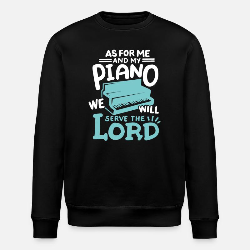 Pianist Christlich Klavierspieler - Stanley/Stella Unisex Bio-Sweatshirt ROLLER - Schwarz