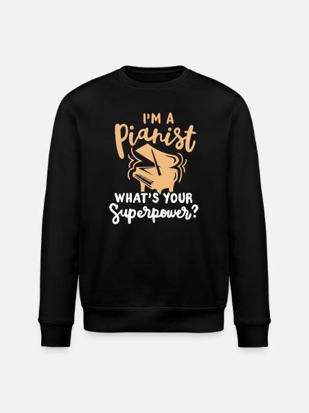 Pianist Klavierspieler - Stanley/Stella Unisex Bio-Sweatshirt ROLLER - Schwarz
