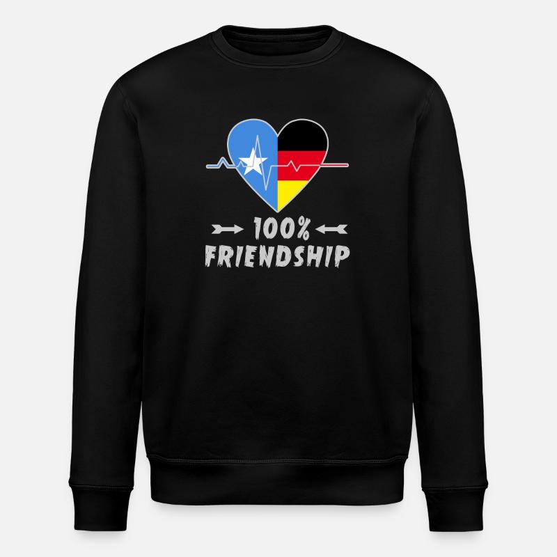 Somalia and Germany 100% friendship - Stanley/Stella ROLLER Unisex Organic Sweatshirt - black