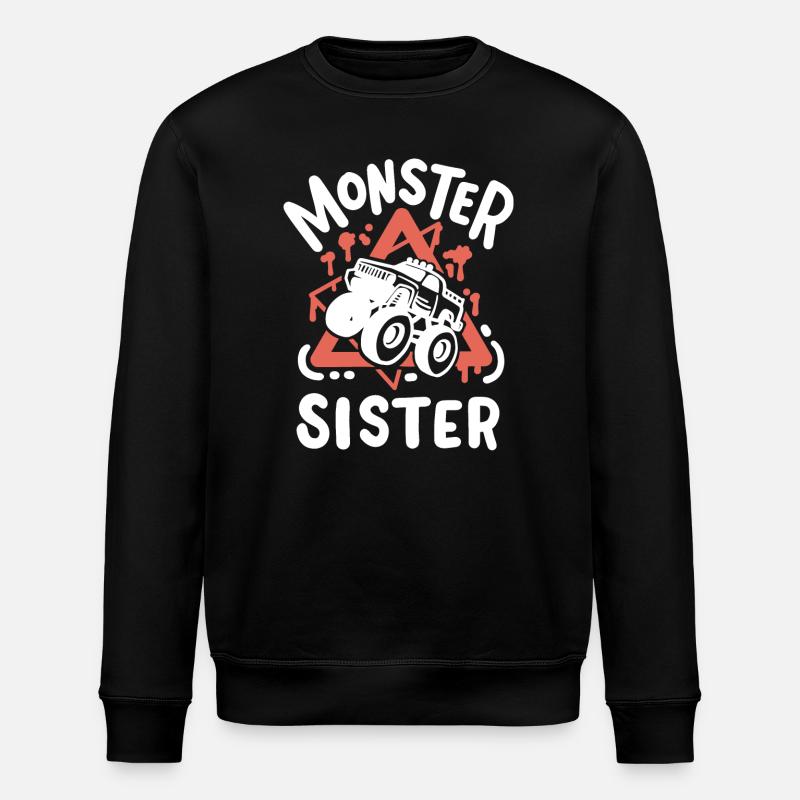 Monstertruck-Schwester - Stanley/Stella Unisex Bio-Sweatshirt ROLLER - Schwarz