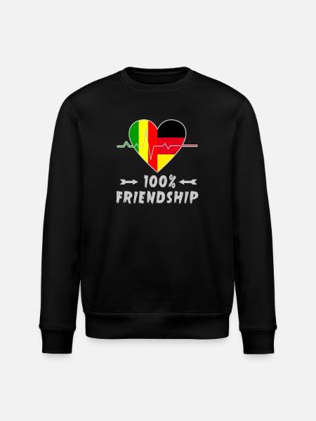 Mali and Germany 100% friendship - Stanley/Stella ROLLER Unisex Organic Sweatshirt - black