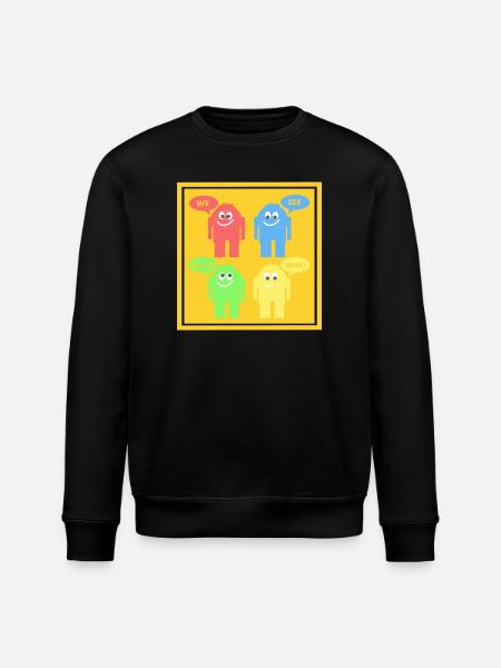 Lustige Männchen - Stanley/Stella Unisex Bio-Sweatshirt ROLLER - Schwarz
