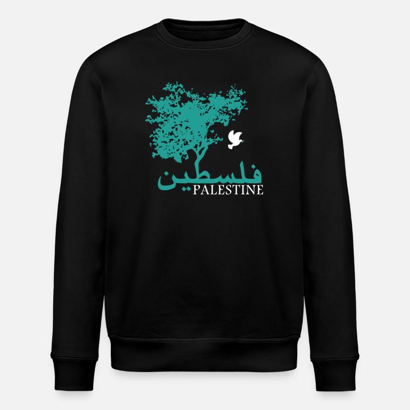 Olivetree Peace Palestine - Stanley/Stella ROLLER Unisex Organic Sweatshirt - black