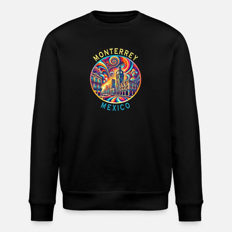 Monterrey Mexico cities art design - Stanley/Stella ROLLER Unisex Organic Sweatshirt - black