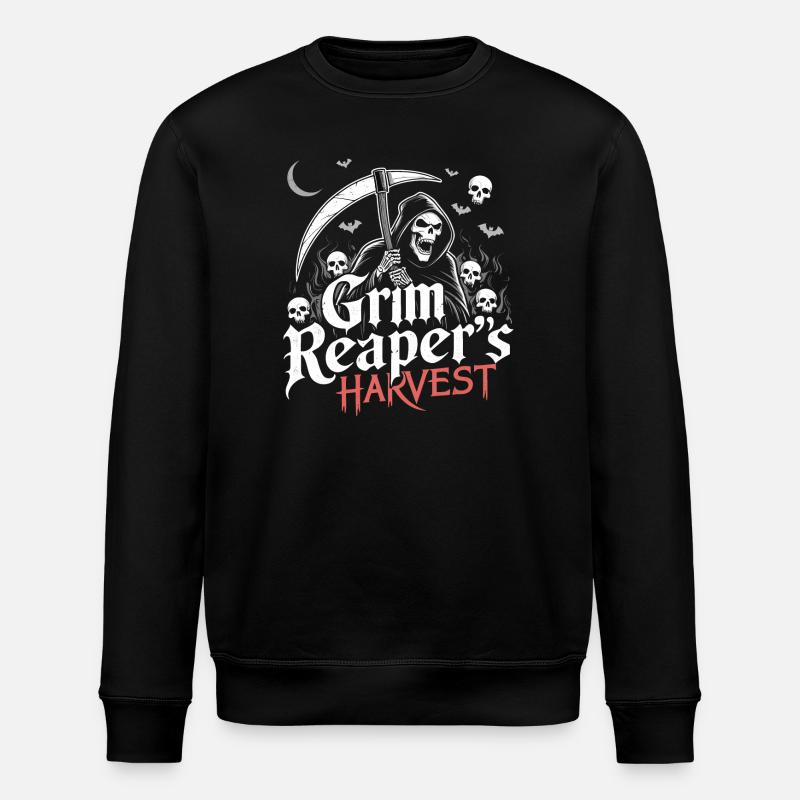 Gloomy Harvest Reaper - Stanley/Stella ROLLER Unisex Organic Sweatshirt - black