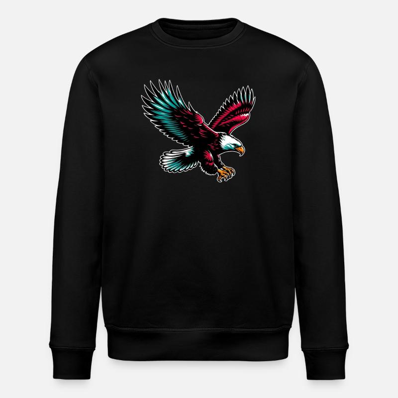 Adler - Stanley/Stella Unisex Bio-Sweatshirt ROLLER - Schwarz