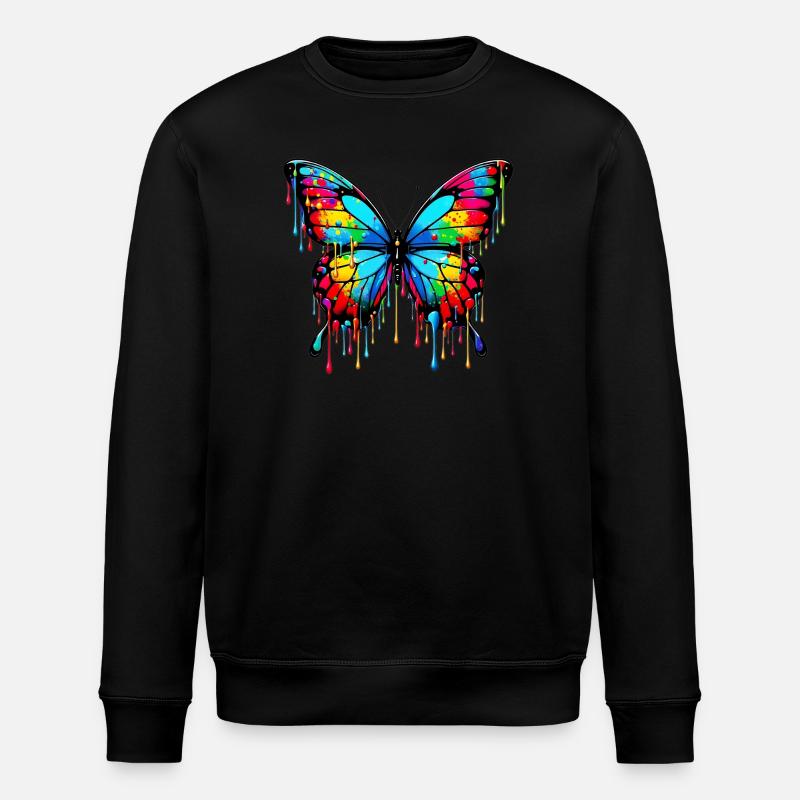 Schmetterling - Stanley/Stella Unisex Bio-Sweatshirt ROLLER - Schwarz