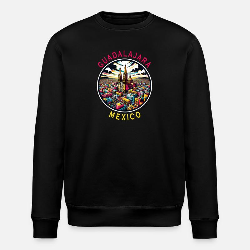 Guadalajara Mexiko Städte Design - Stanley/Stella Unisex Bio-Sweatshirt ROLLER - Schwarz