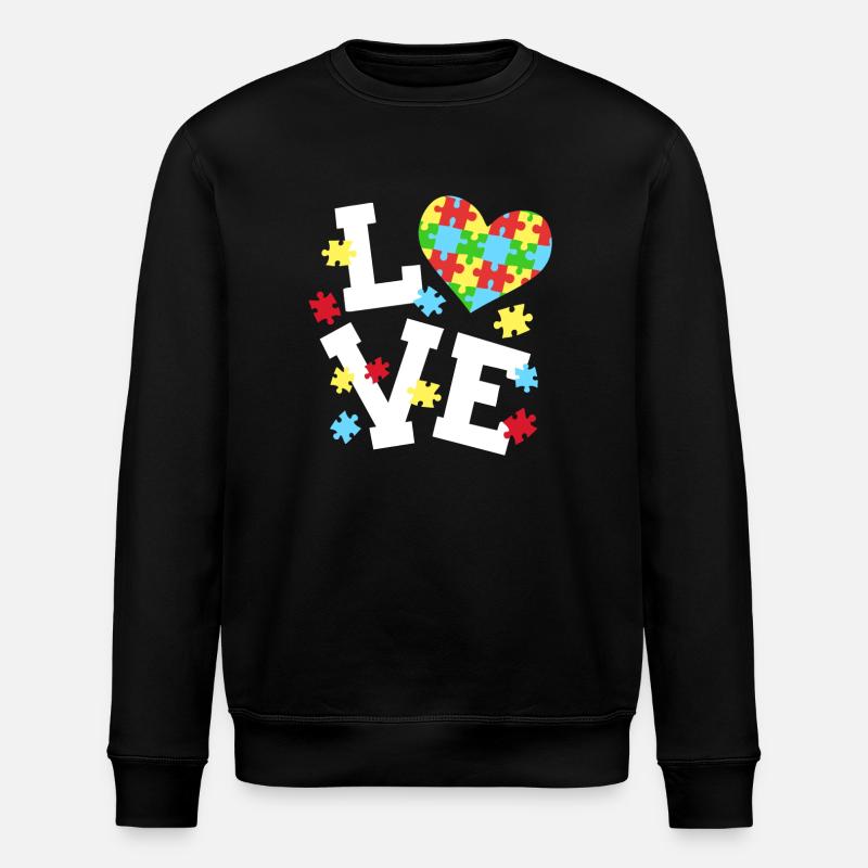 Autismus Bewusstsein - Stanley/Stella Unisex Bio-Sweatshirt ROLLER - Schwarz
