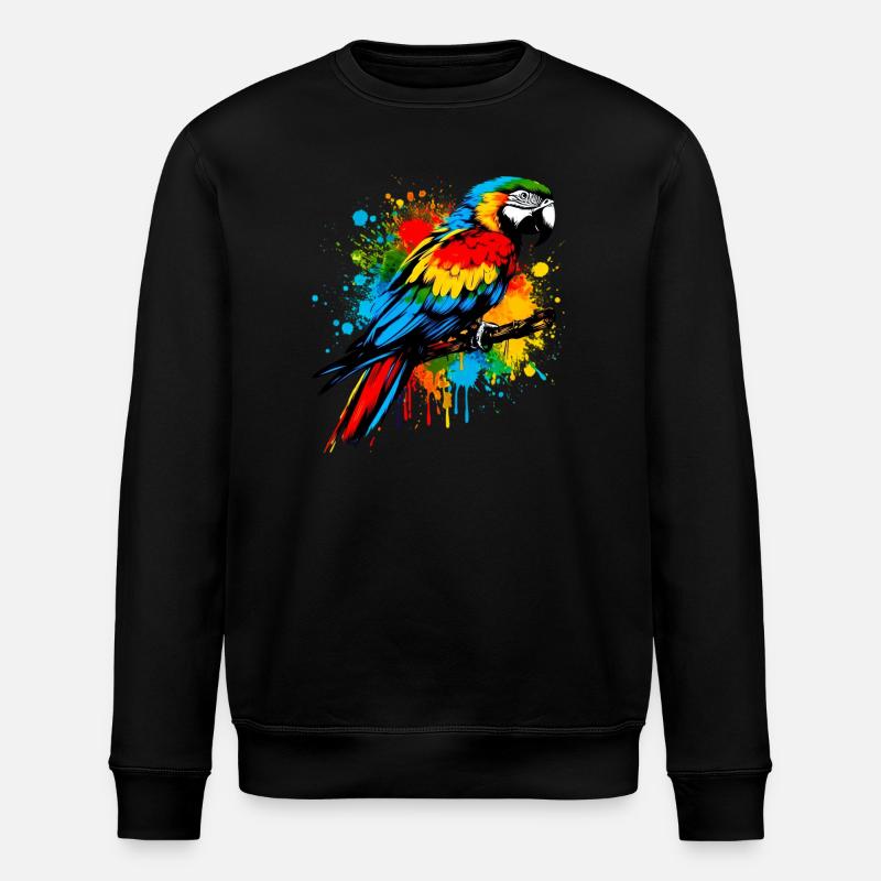 Perroquet - Sweat bio ROLLER Stanley/Stella Unisexe - noir