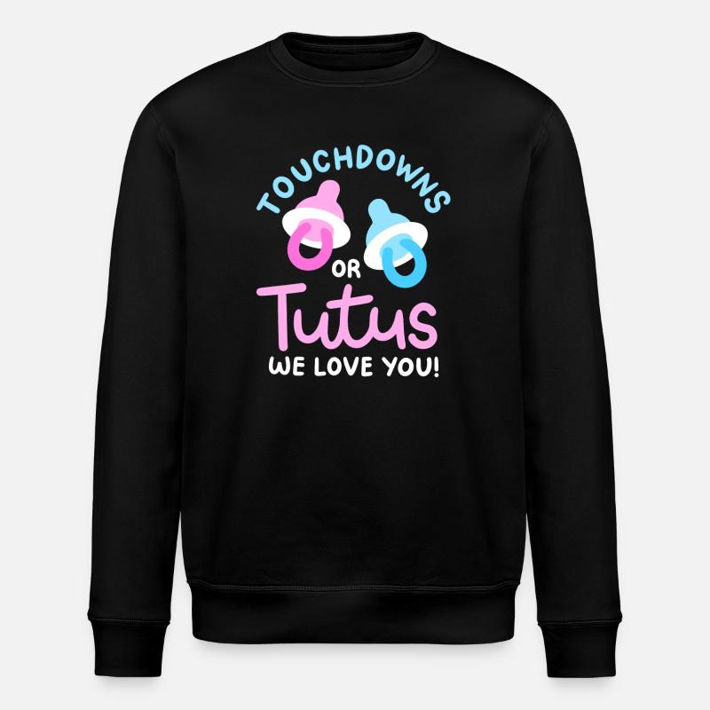 Touchdowns oder Tutus für Gender-Reveal-Partys - Stanley/Stella Unisex Bio-Sweatshirt ROLLER - Schwarz