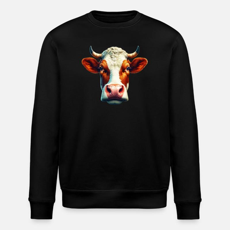 Kuh - Stanley/Stella Unisex Bio-Sweatshirt ROLLER - Schwarz