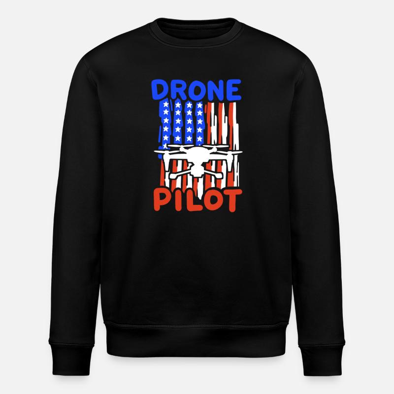 Drohnenpilot Drohne - Stanley/Stella Unisex Bio-Sweatshirt ROLLER - Schwarz
