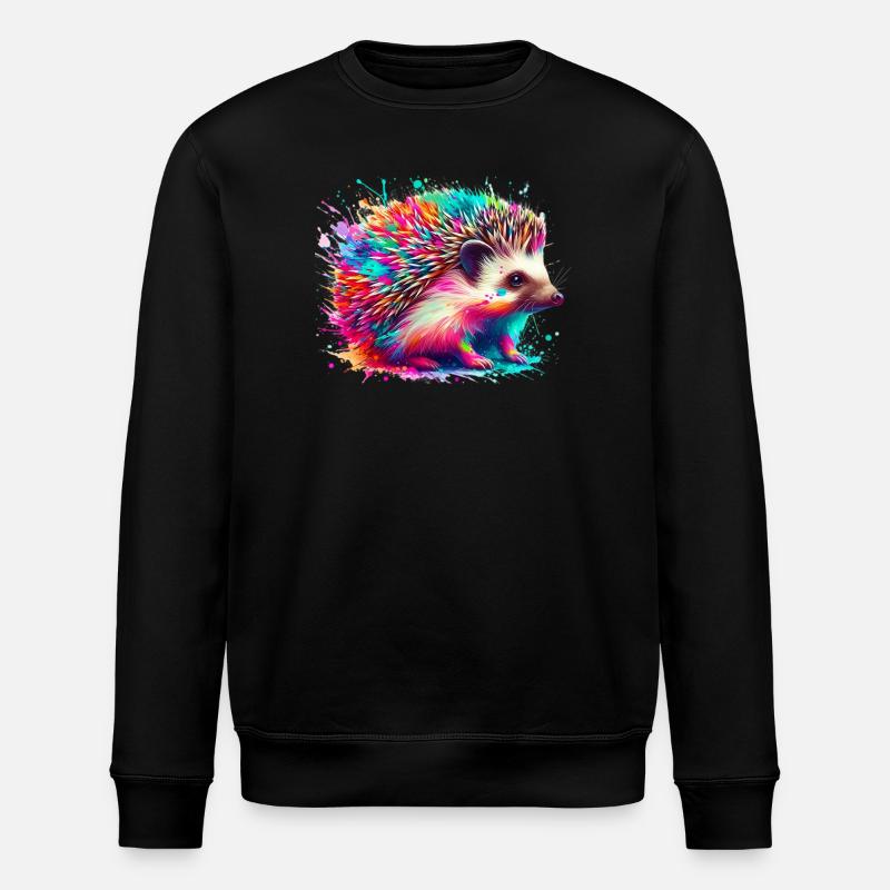 Hérisson - Sweat bio ROLLER Stanley/Stella Unisexe - noir