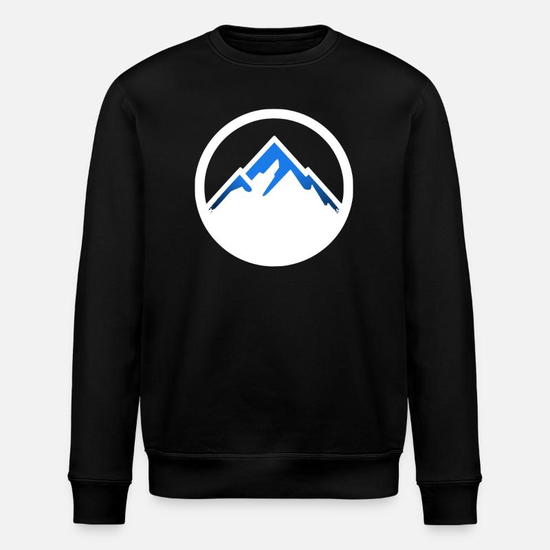 Mountains logo white - Stanley/Stella ROLLER Unisex Organic Sweatshirt - black