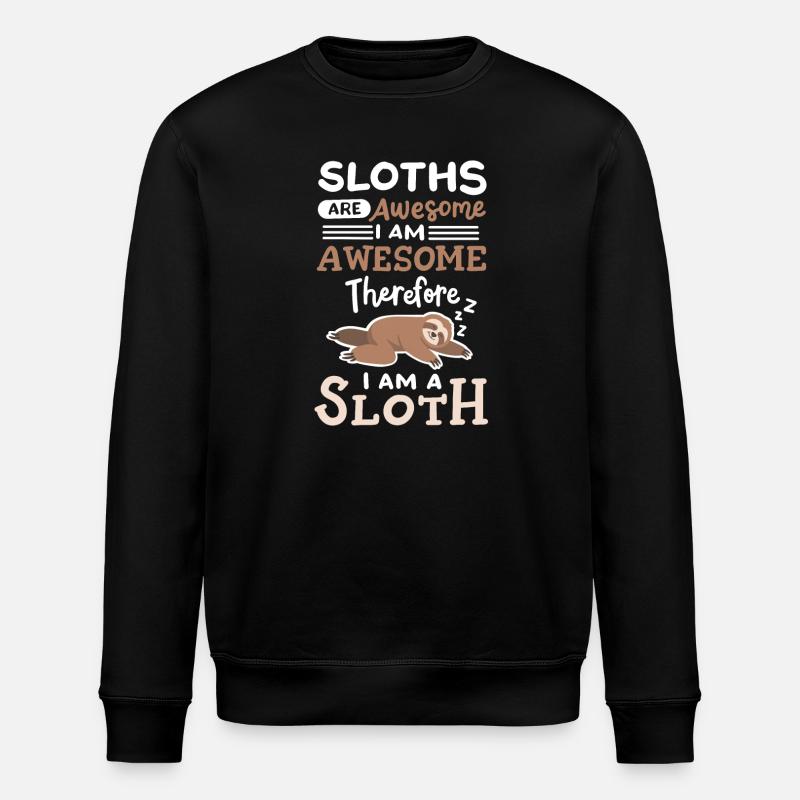 Faultier Liebhaber - Stanley/Stella Unisex Bio-Sweatshirt ROLLER - Schwarz