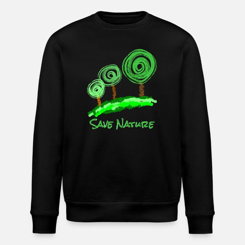 Trees Abstract - Stanley/Stella ROLLER Unisex Organic Sweatshirt - black