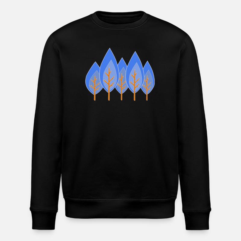 Bäume - Stanley/Stella Unisex Bio-Sweatshirt ROLLER - Schwarz
