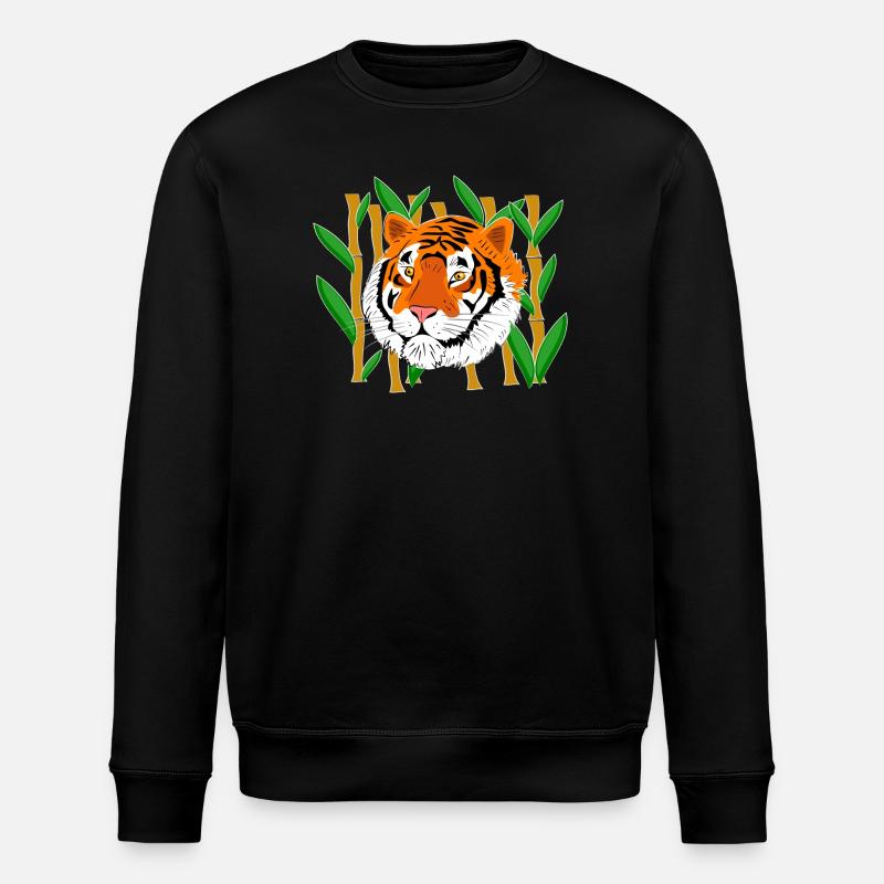 Tiger's Head - Stanley/Stella ROLLER Unisex Organic Sweatshirt - black