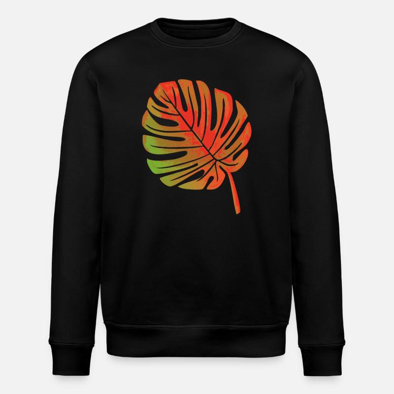 Blatt einer Pflanze - Stanley/Stella Unisex Bio-Sweatshirt ROLLER - Schwarz