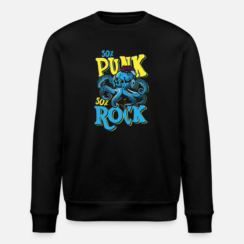 50% Punk 50% Rock - Stanley/Stella Unisex Bio-Sweatshirt ROLLER - Schwarz