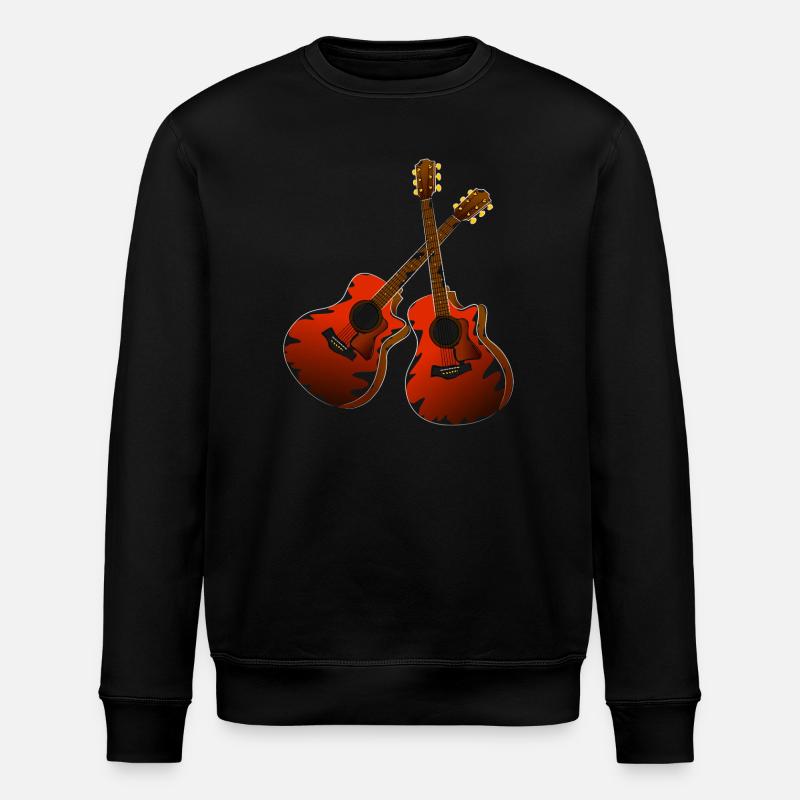Gitarre musiker - Stanley/Stella Unisex Bio-Sweatshirt ROLLER - Schwarz