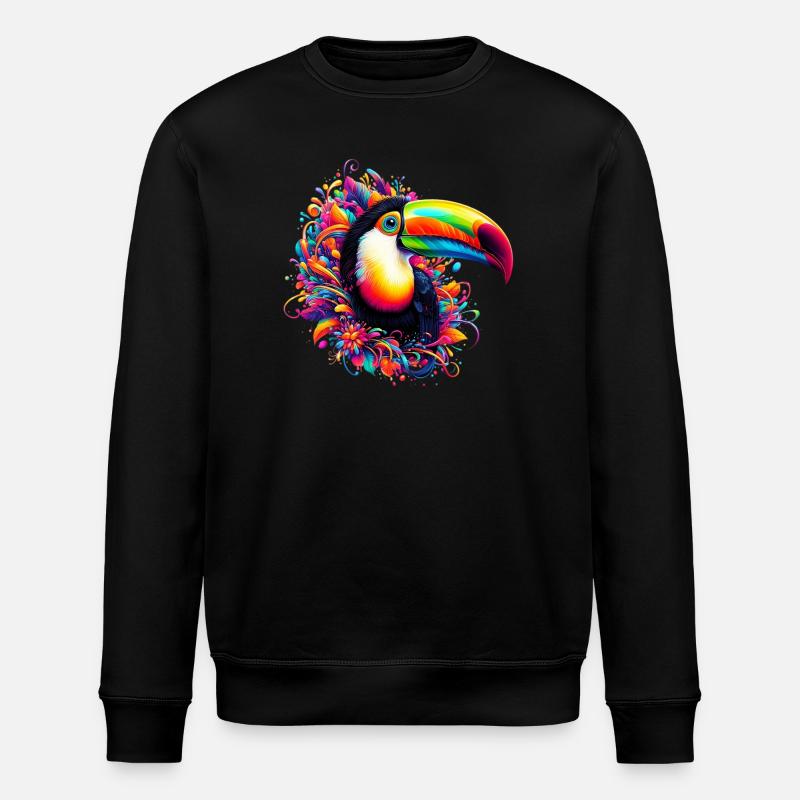 Toucan - Stanley/Stella ROLLER Unisex Organic Sweatshirt - black