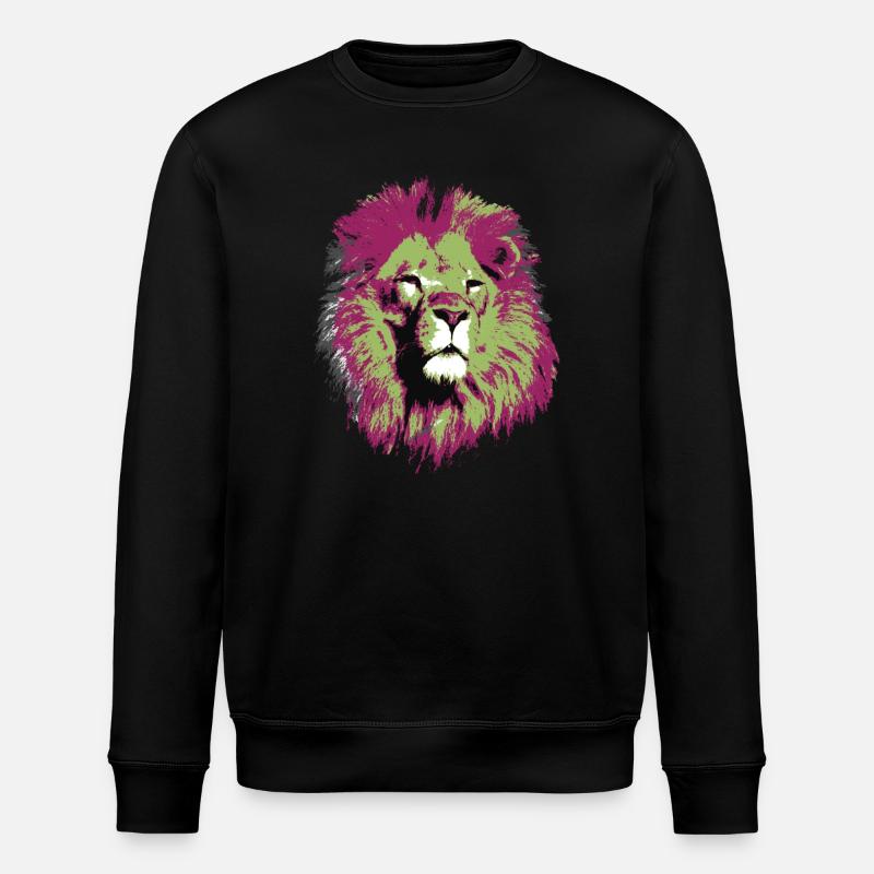 Loewe raubkatze - Stanley/Stella Unisex Bio-Sweatshirt ROLLER - Schwarz