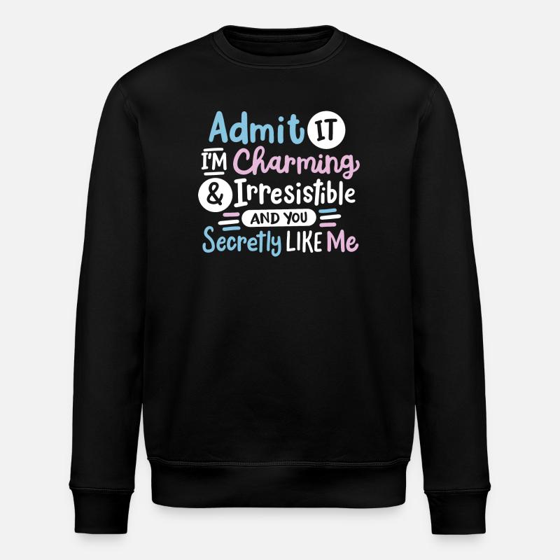 Sarkasmus sarkastischer Spruch - Stanley/Stella Unisex Bio-Sweatshirt ROLLER - Schwarz
