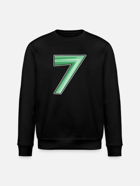 Seven motif number 7 - Stanley/Stella ROLLER Unisex Organic Sweatshirt - black