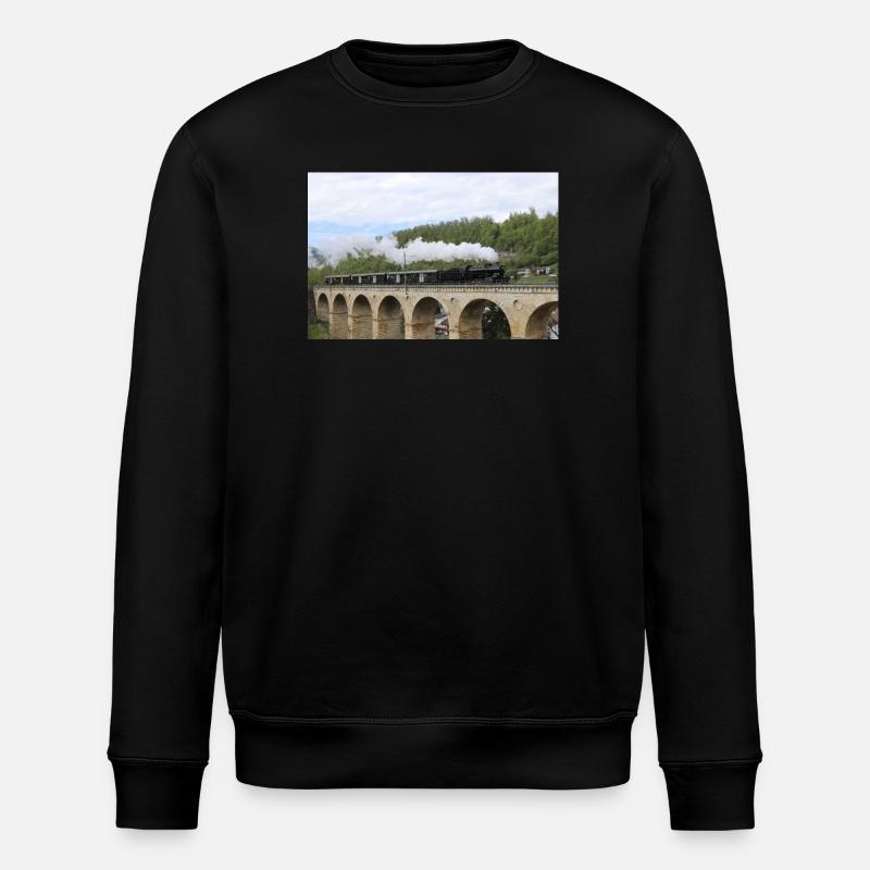 SBB Lok auf Viadukt - Stanley/Stella Unisex Bio-Sweatshirt ROLLER - Schwarz