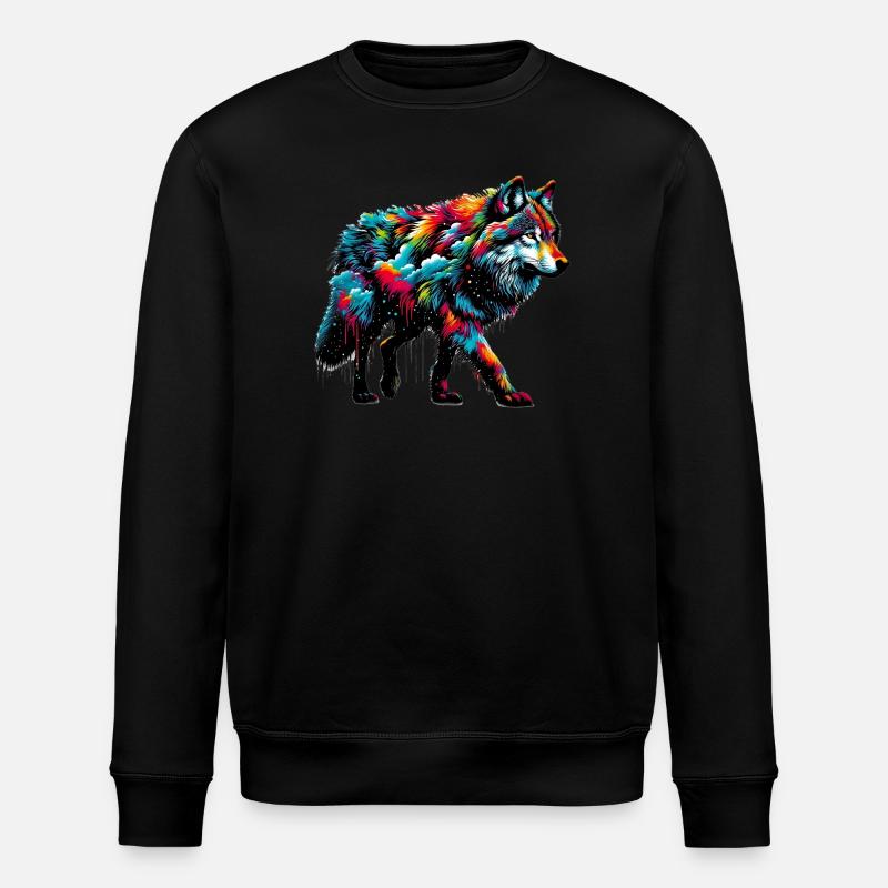 Wolf - Stanley/Stella ROLLER Unisex Organic Sweatshirt - black
