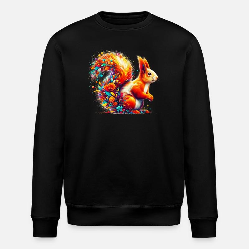 Squirrel - Stanley/Stella ROLLER Unisex Organic Sweatshirt - black