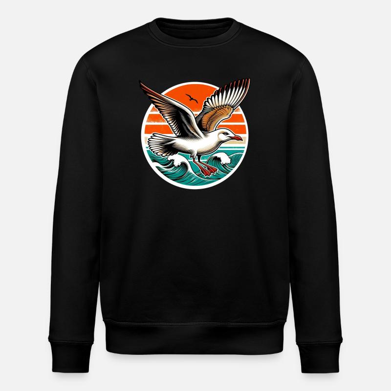 Gull - Stanley/Stella ROLLER Unisex Organic Sweatshirt - black