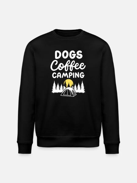 Hunde Kaffee Camping - Stanley/Stella Unisex Bio-Sweatshirt ROLLER - Schwarz