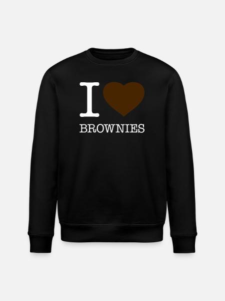 I LOVE BROWNIES - Stanley/Stella ROLLER Unisex Organic Sweatshirt - black