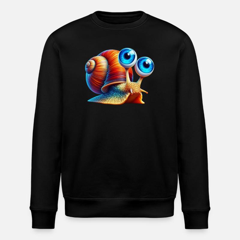 Snail - Stanley/Stella ROLLER Unisex Organic Sweatshirt - black