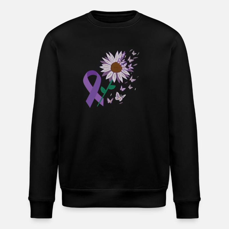 épilepsie violet arc fleur papillon - Sweat bio ROLLER Stanley/Stella Unisexe - noir