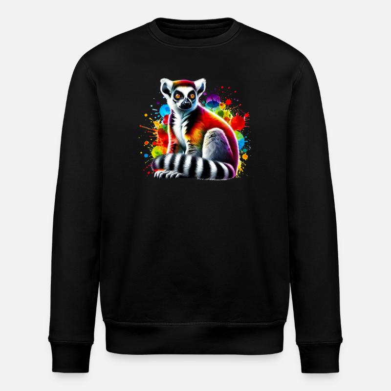 Lemur - Stanley/Stella ROLLER Unisex Organic Sweatshirt - black