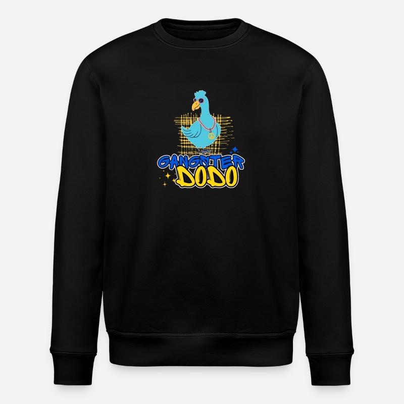 Gangster Dodo witziger Comicstil - Stanley/Stella Unisex Bio-Sweatshirt ROLLER - Schwarz