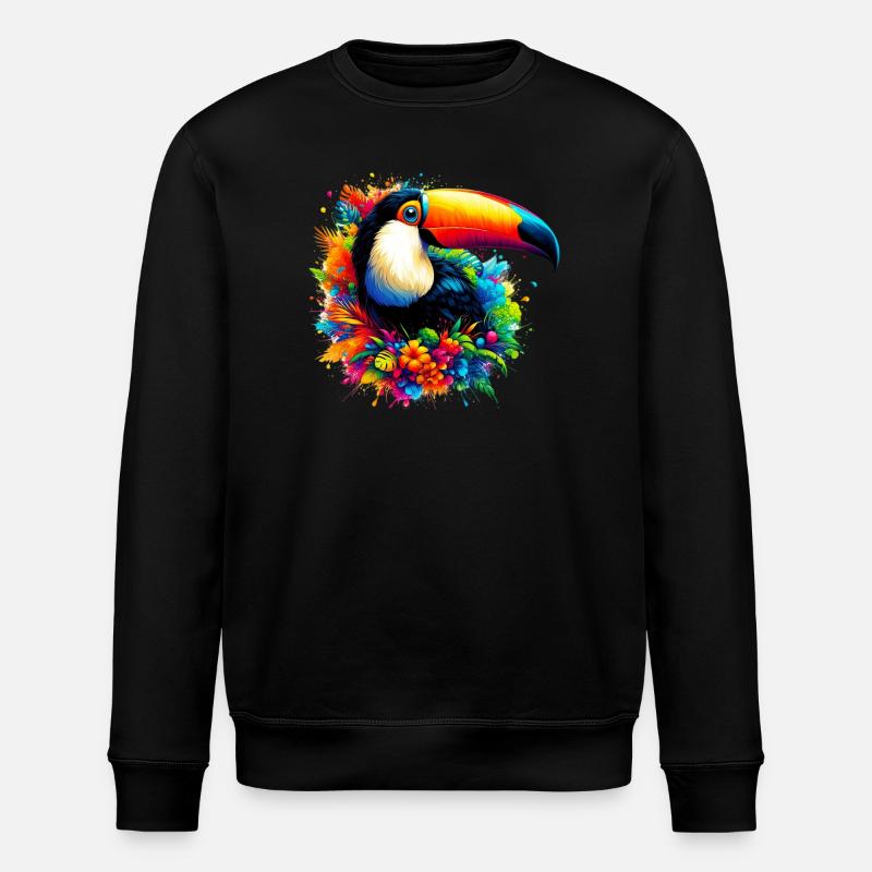 Toucan - Stanley/Stella ROLLER Unisex Organic Sweatshirt - black